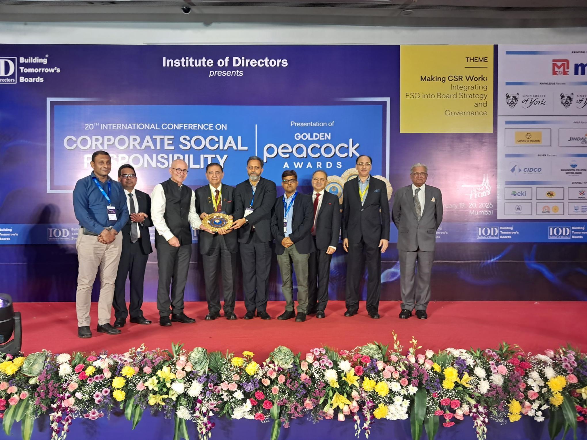 Swaraj Tractors Wins Golden Peacock Award for CSR Excellence