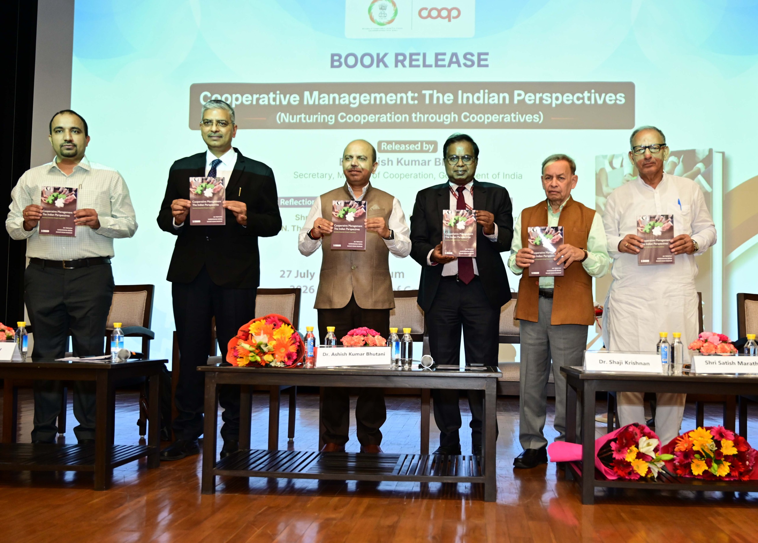 Cooperation Secretary Dr Ashish Kumar Bhutani Releases Book on Cooperative Management