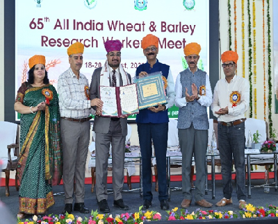 ICAR DG Receives Prestigious V. S. Mathur Memorial Award at 65th Wheat & Barley Research Meet
